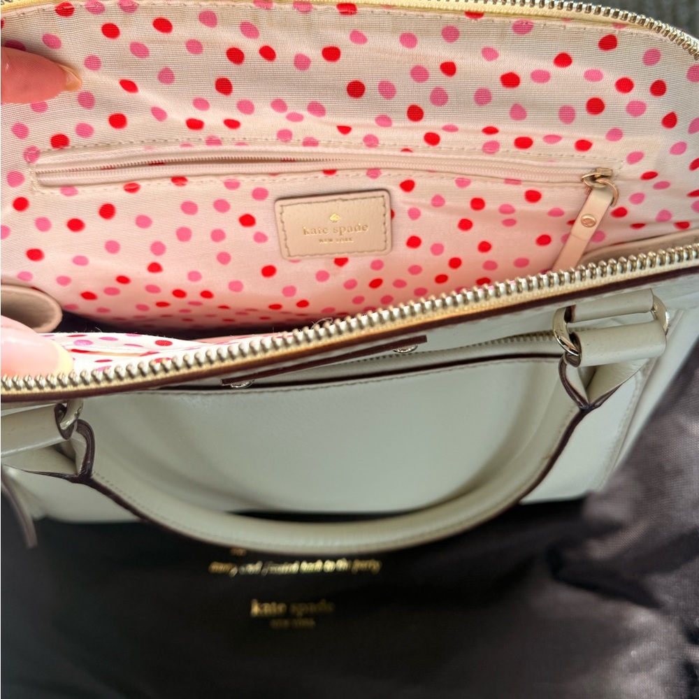 Kate Spade Cream Leather Satchel with Matching Wallet - Picture 5 of 10